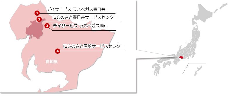 愛知県（名古屋市外）エリアマップ